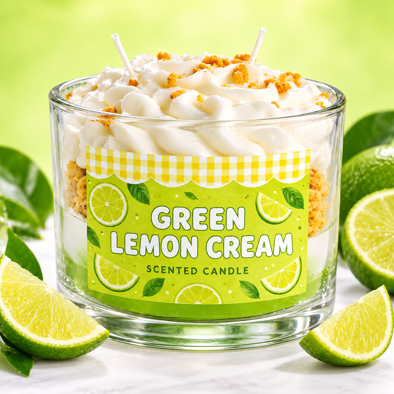 Green Lemon Cream scented candle